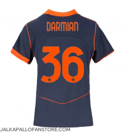 Inter Milan Matteo Darmian #36 Kolmaspaita Naisten 2025-26 Lyhythihainen Inter Milan Matteo Darmian #36 Kolmaspaita Naisten 2025-26 Lyhythihainen